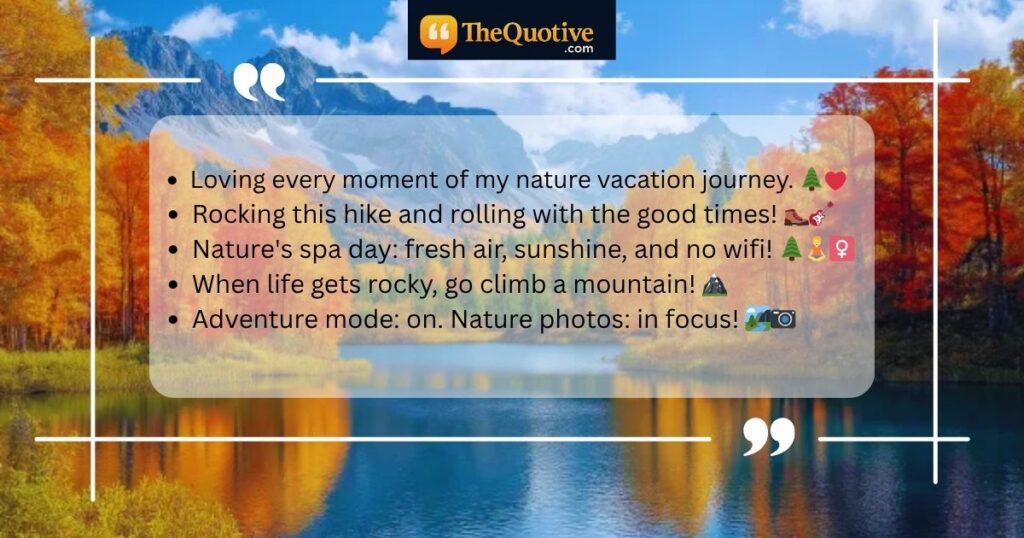 Nature Travel Bio for Instagram